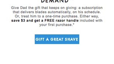 P&G Gillette Shave Club Email